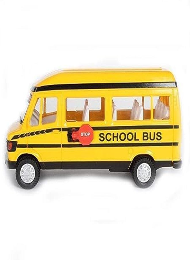 COLLEN ARRAY School Bus for Kids, Pullback Action, Realistic Model, Pack of 1 Bus, Yellow Color-9 - Image 1
